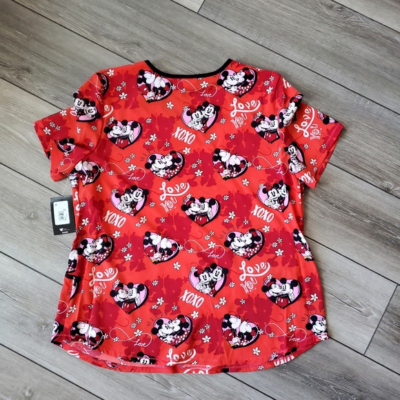 New Disney Mickey and Minnie scrub top - Picture 13 of 16